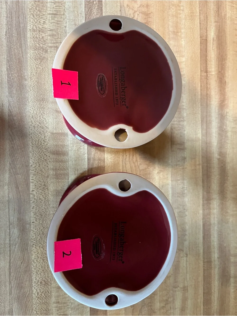 Longaberger pair ceramic
